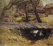 Isaac Levitan Bridge. Savvinskaya sloboda. oil painting artist